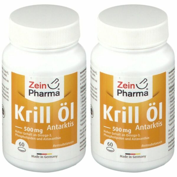 Omega 3 Krillöl Kapseln Antarktis 500 mg ZeinPharma